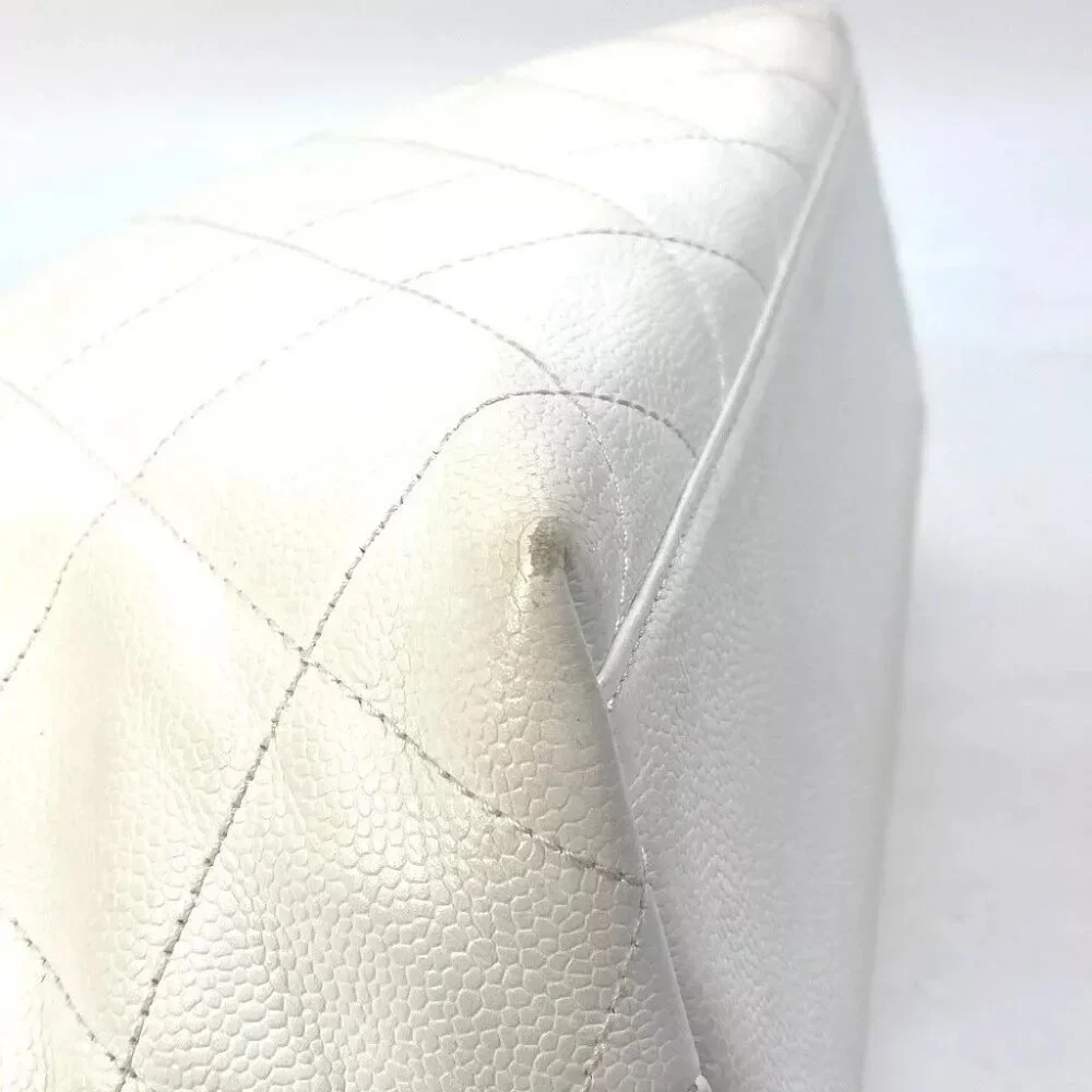 CHANEL Matelasse Quilted CC CC Mark Wood handle bag Tote Bag Hand Bag - Picture 12 of 16